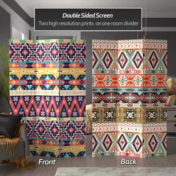 World Menagerie Winsted 47.25" W x 72" H 3 Panel Canvas Folding Room